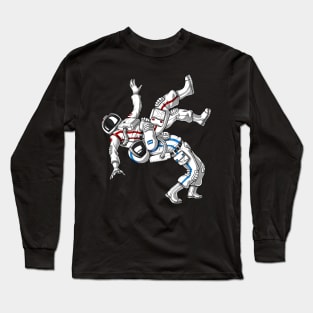 Astronauts Jiu-Jitsu Wrestling Long Sleeve T-Shirt